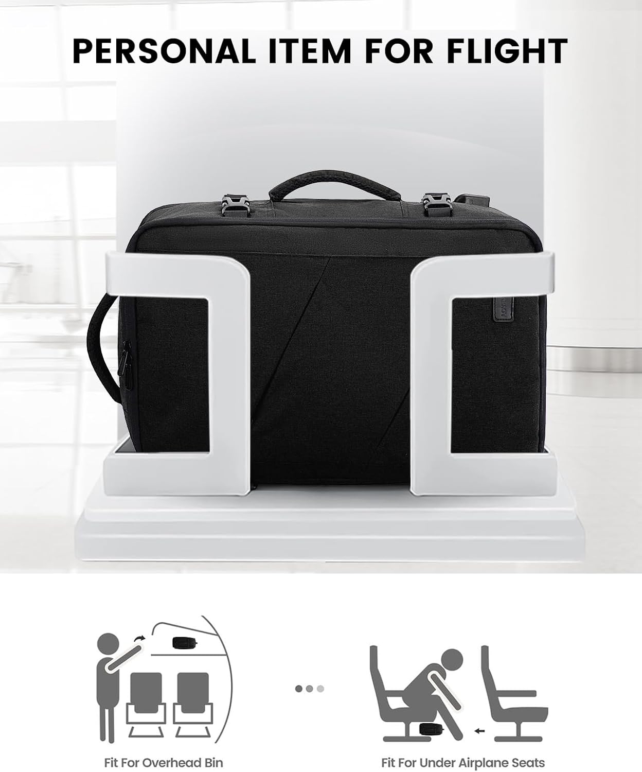 LOVEVOOK Travel Carry on Backpack, Large 40L Personal Item Travel Bag for Men & Women Flight Approved with 3 Packing Cubes, Suitcase Water Resistant Luggage Daypack Business Weekender Bag, Black - Image 2