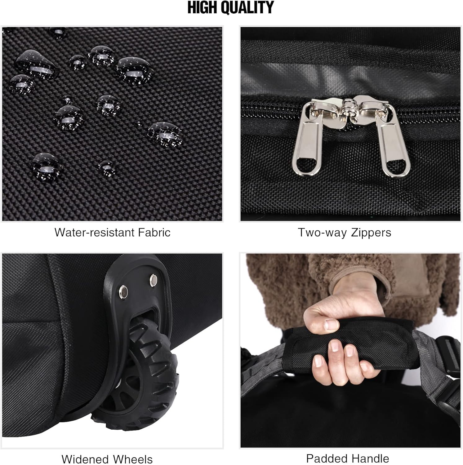 85L/120L/140L Foldable Duffle Bag with Wheels, Large Travel Duffel Bag - Image 7